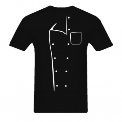 Koszulka T-shirt czarna z nadrukiem BLUZA KUCHARSKA